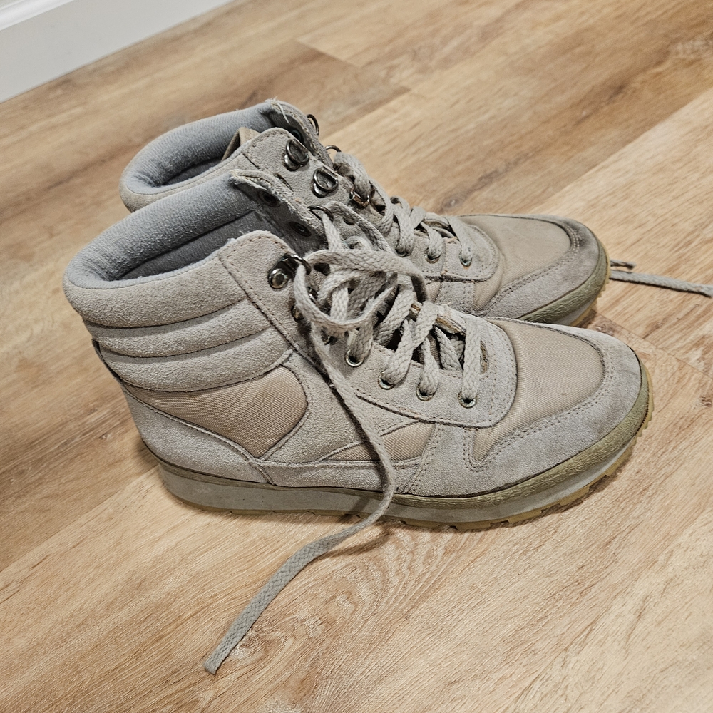 Vintage L.L. Bean Tan Thinsilate Gray High-Top Hiking Boots